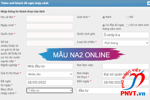 mẫu NA2 Online